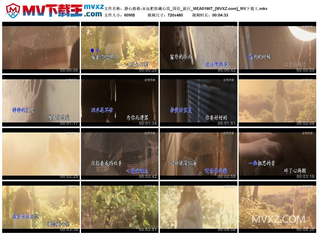 静心格格-永远把你藏心窝_国语_流行_MEA01907